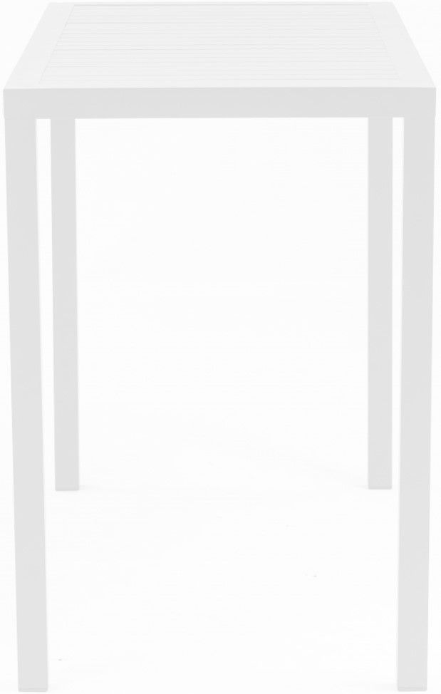 Meridian Furniture Maldives White Aluminum Outdoor Rectangle Bar Table-2