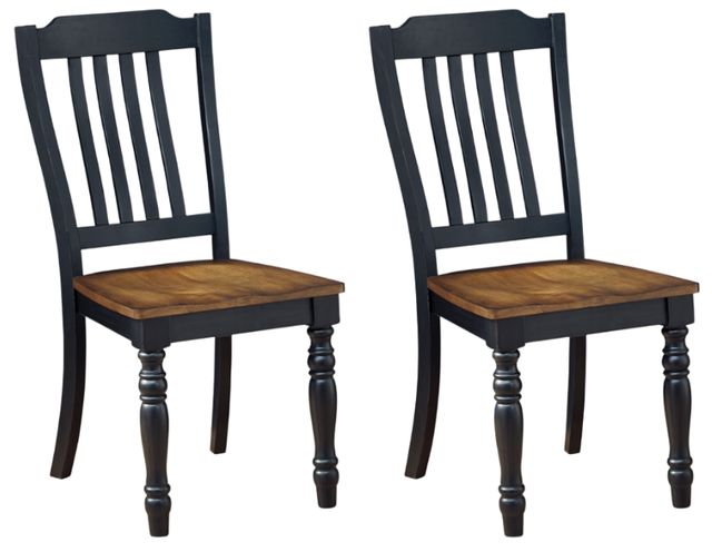 Signature Design by Ashley® Loganeer Black/Brown Side Chair-0