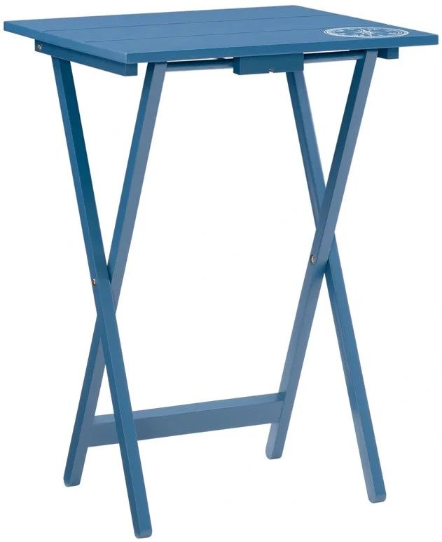 Linon Compass Navy Tray Table-0