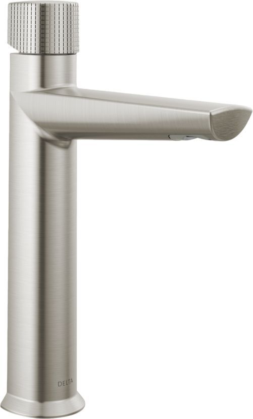 Delta Galeon® Lumicoat® Stainless Single Knob Handle Mid-Height Bathroom Faucet-0