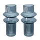 A & B Home 2-Piece Blue Fluted Accent Vase Set-0