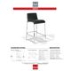 Korson Furniture Max Black Counter Stool-2