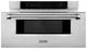 ZLINE Autograph Edition 30" 1.2 Cu. Ft. Stainless Steel Built-in Microwave Drawer with Polished Nickel Helix Handle-3