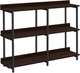 Monarch Specialties Inc. 48"L Espresso Console Table with Black Metal Frame -0