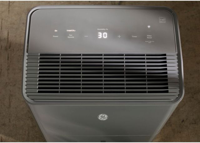 GE® 50 Pint Grey Dehumidifier -1