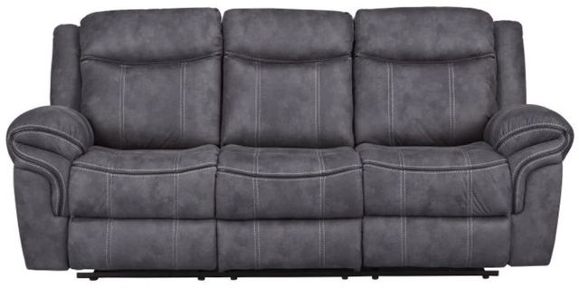 American Wholesale Furniture Knoxville Gray Manual Reclining Sofa-0