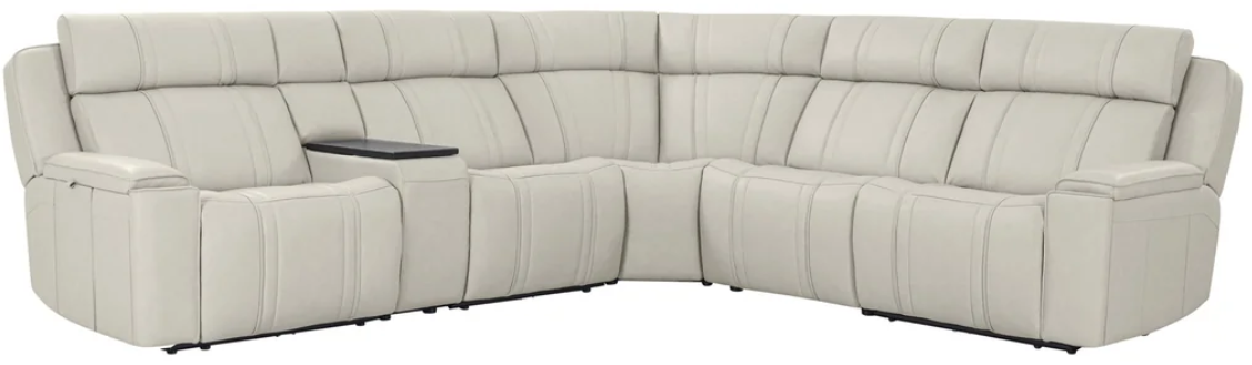 Parker House® Sausalito 6-Piece Platinum Envy Power Reclining L-Shape Sectional