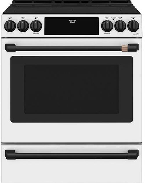 Café™ Flat Black Front Control Induction Knobs and Handle Kit-2