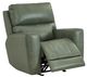 Leather Italia™ Cambria Ladero Sage Moss Power Glider Recliner-0