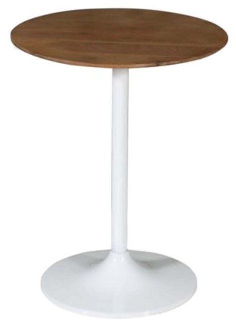 Jofran Inc. Global Archive 2-Piece Brown Nesting Table Set with Remy White Base-2