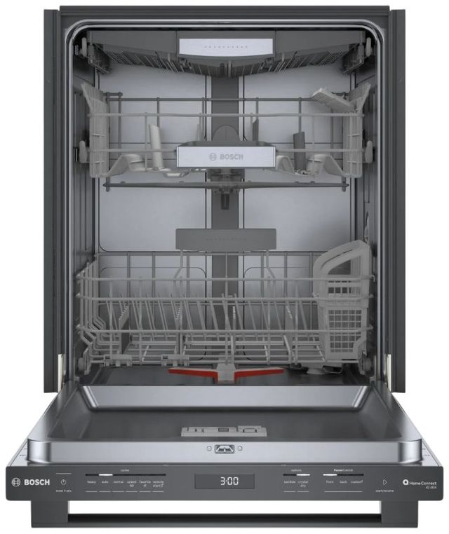 Bosch® 800 Series 24" Black Stainless Steel Top Control Built In Dishwasher-1