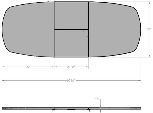 Amisco Customizable Boomerang 72" Dining Table with White Oak Veneer Top-3