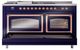 Ilve® Nostalgie II Noblesse 60'' Midnight Blue Pro Style Dual Fuel Range with Copper Trim-3
