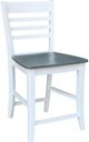 John Thomas Furniture® Cosmopolitan Roma Heather Gray/White Counter Stool-0