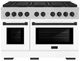ZLINE Autograph Edition Paramount 48" 6.7 Cu. Ft. Satin Stainless Steel Gas Range with 8 Burner DuoPro™ Cooktop and Dual Ovens with White Matte Doors and Matte Black Accents-0