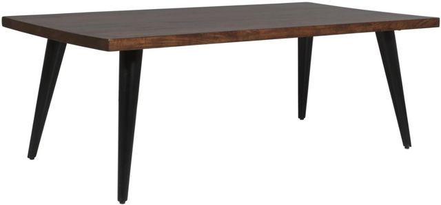 Jofran Inc. Prelude Walnut Rectangle Coffee Table with Black Base-0