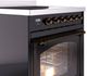 Ilve® Nostalgie II Noblesse 30'' Glossy Black Pro Style Induction Range with Burnished Trim-4