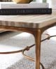 Lexington Home Silverado Menlo Park Tiger Brown Cocktail Table with Brass Base-2