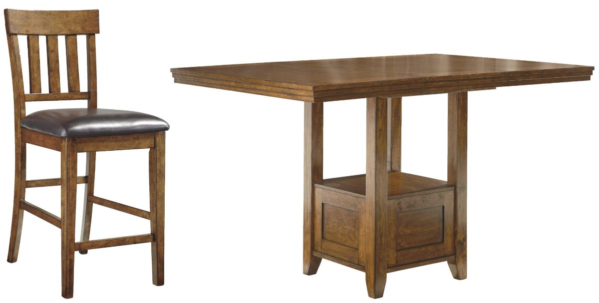 Signature Design by Ashley® Ralene 7-Piece Medium Brown Counter Height Dining Set