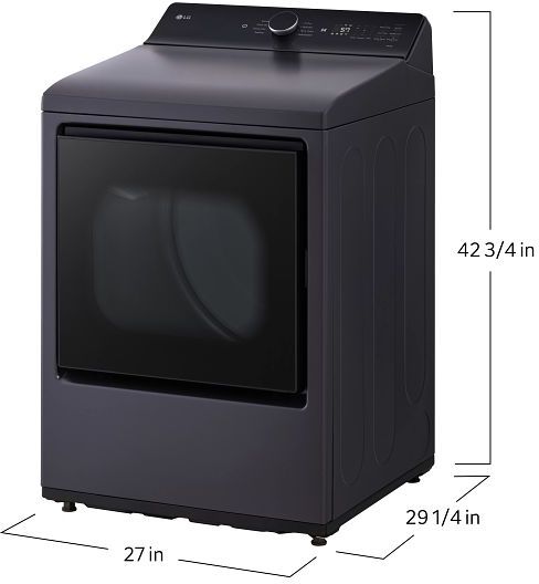 LG 7.3 Cu. Ft. Matte Black Gas Dryer-9