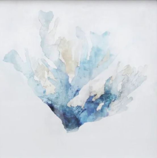 Stylecraft Blue Coral Reef II Blue/Gray/White/ Wall Art-1