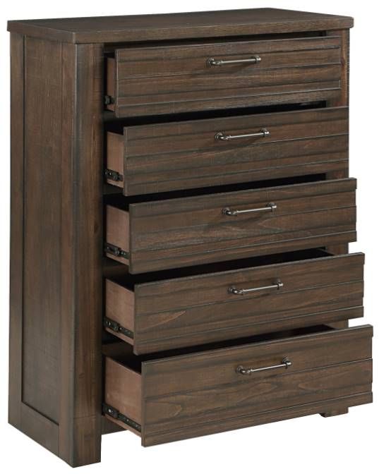 Mazin Furniture Longview Dark Brown Chest-2