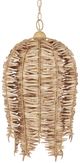 Currey & Company Tiptur Coco Cream/Natural Pendant-2