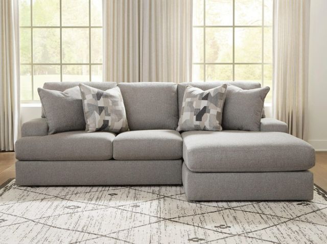 Benchcraft® Lindon 2-Piece Smoke Right-Arm Facing Sectional and Chaise-1