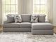 Benchcraft® Lindon 2-Piece Smoke Right-Arm Facing Sectional and Chaise-1