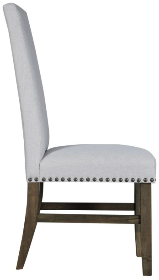 New Classic® Home Furnishings Julius Gray Upholstered Dining Side Chair -2