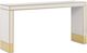 Currey & Company Arden Ivory Console Table with Satin Brass Base-0