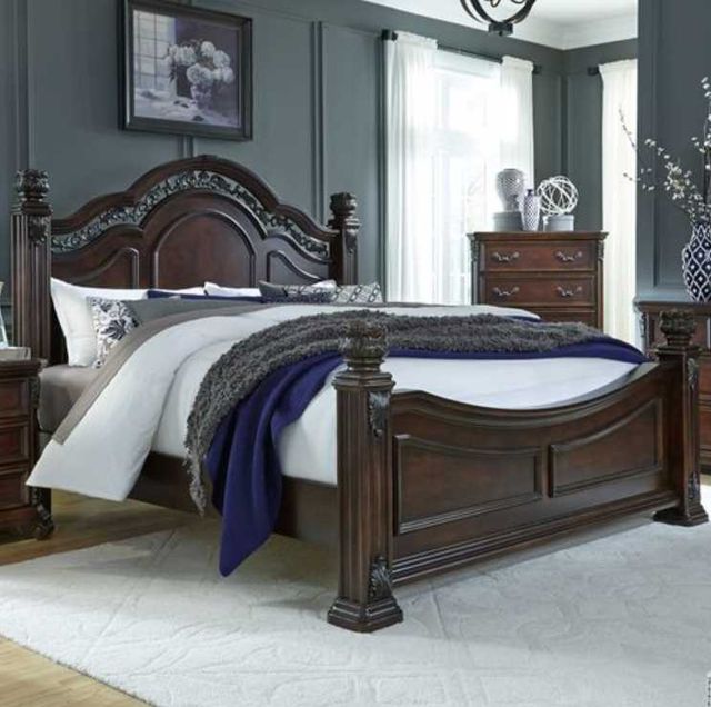 Liberty Furniture Messina Estates Cognac California King Poster Bed-1