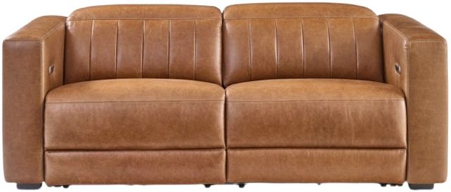 Flexsteel® Austin Chestnut Power Reclining Sofa with Power Headrest-2