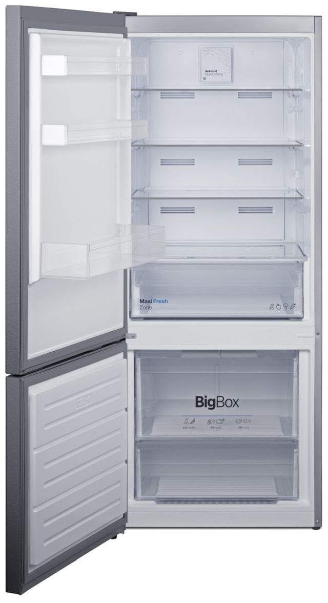 Summit® 28 in. 15.1 Cu. Ft. Stainless Steel Counter Depth Bottom Freezer Refrigerator-2