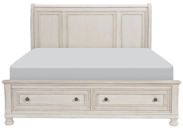 Homelegance® Bethel Antique White California King Sleigh Bed-2