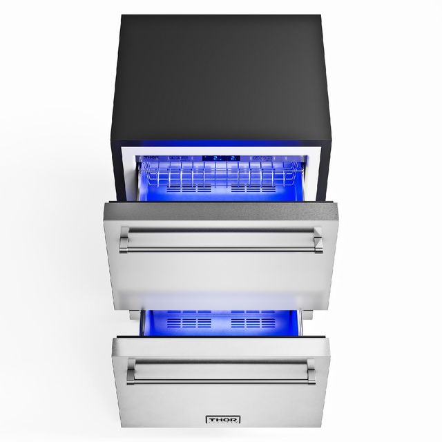 Thor Kitchen 3.4 Cu. Ft. Anti-Fingerprint Stainless Steel Indoor/Outdoor Freezer Drawer-2