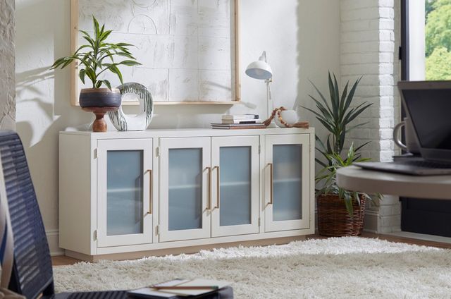 aspenhome® Perry White 66" Console with 4 Doors-1