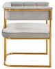 VIG Furniture Modrest Bavaria Gold/Light Gray Velvet Dining Chair-3
