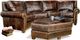 Campio Furniture Legacy Leather Stonewall Brown Sofa Set-1