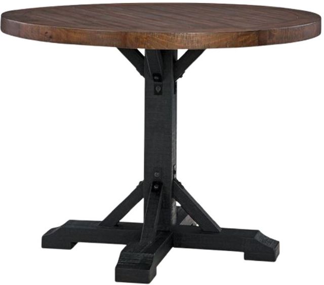 Signature Design by Ashley® Valebeck Rustic Brown Counter Dining Table with Rustic Black Base-0
