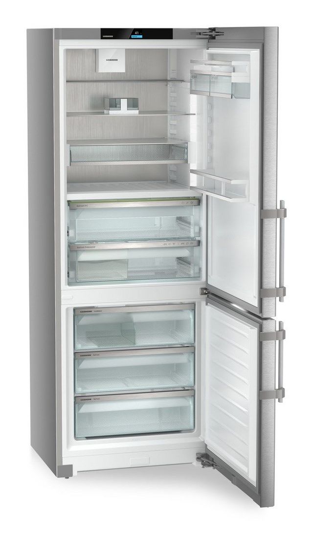 Liebherr 30 in. 16.8 Cu. Ft. SmartSteel Counter Depth Bottom Freezer Refrigerator-3