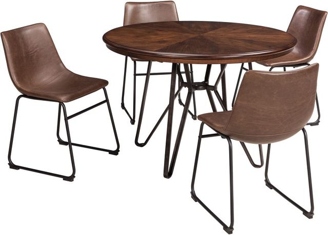 Signature Design by Ashley® Centiar Brown Dining Table with Dark Bronze Base-1