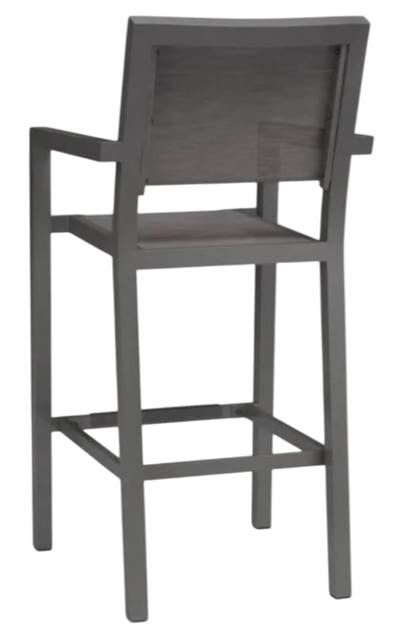 Sunset West Vegas Graphite Fabric/Metal Outdoor Bar Stool-2