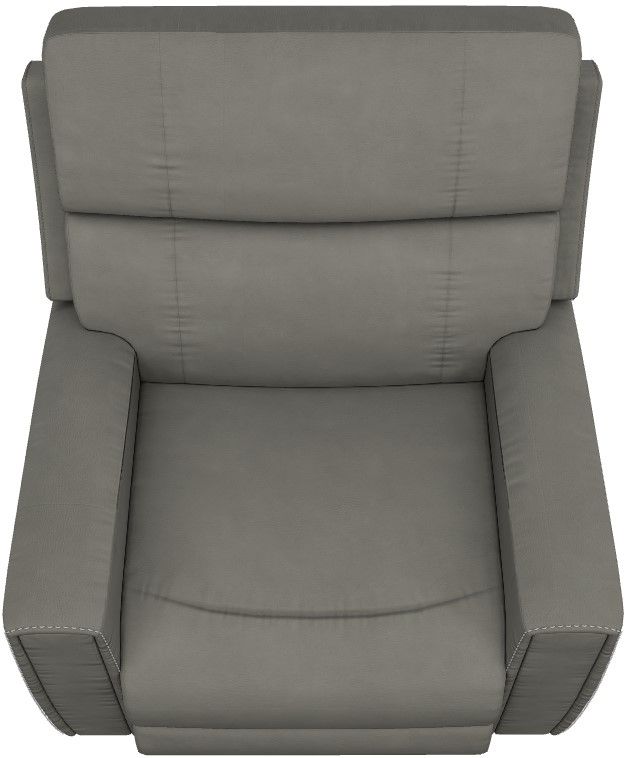 La-Z-Boy® Apollo Blue Gray Leather Power Rocking Recliner with Headrest-4