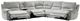 Steve Silver Co. Olsen 6-Piece Silver L-Shape Dual-Power Zero-Gravity Reclining Sectional-1