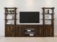 International Furniture Direct Balam Dark 80" Entertainment Center with Fireplace-0