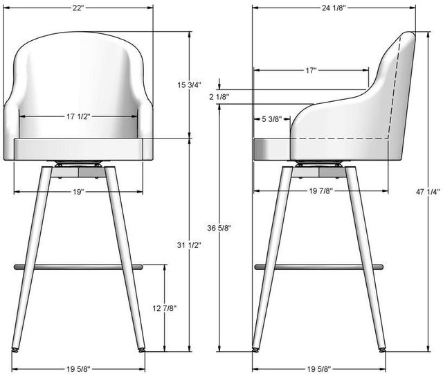 Amisco Customizable Weston Swivel Bar Stool-2