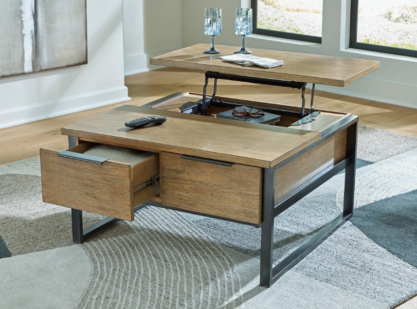 Signature Design by Ashley® Montia Light Brown Lift Top Cocktail