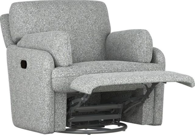Emerald Home Albus Speckled Gray Manual Swivel Glider Recliner-0