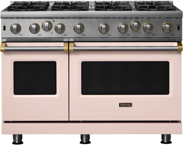 Viking® 5 Series 48" Blush Pro Style Gas Range-0